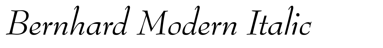 Bernhard Modern Italic